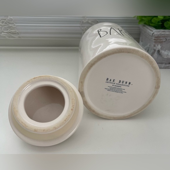 Rae Dunn BARK Ceramic Canister for Dog Treats Artisan Collection by Magenta - Picture 4 of 6